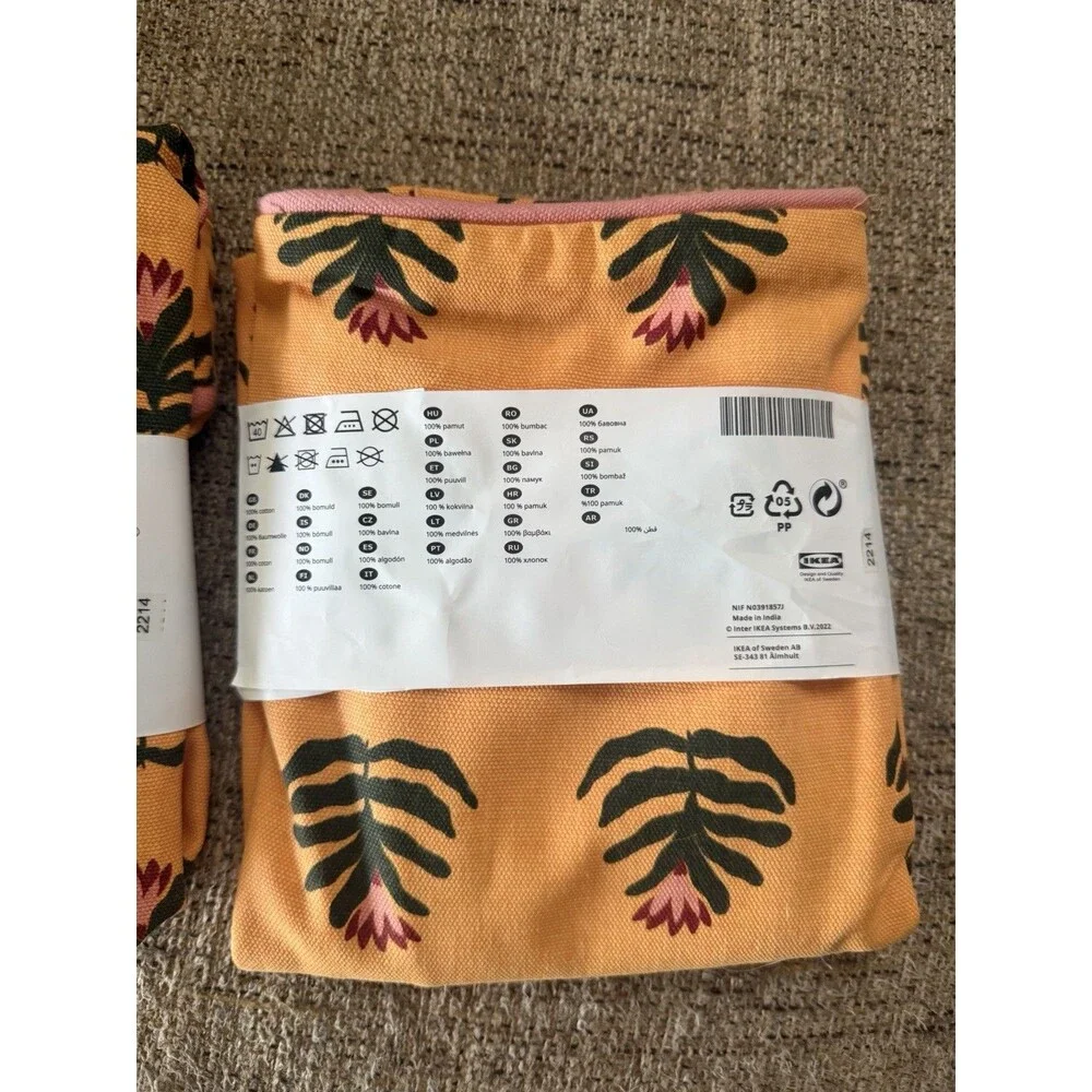 Ikea AROMATISK 2 Pillow Cushion Cover, 100% Cotton 20